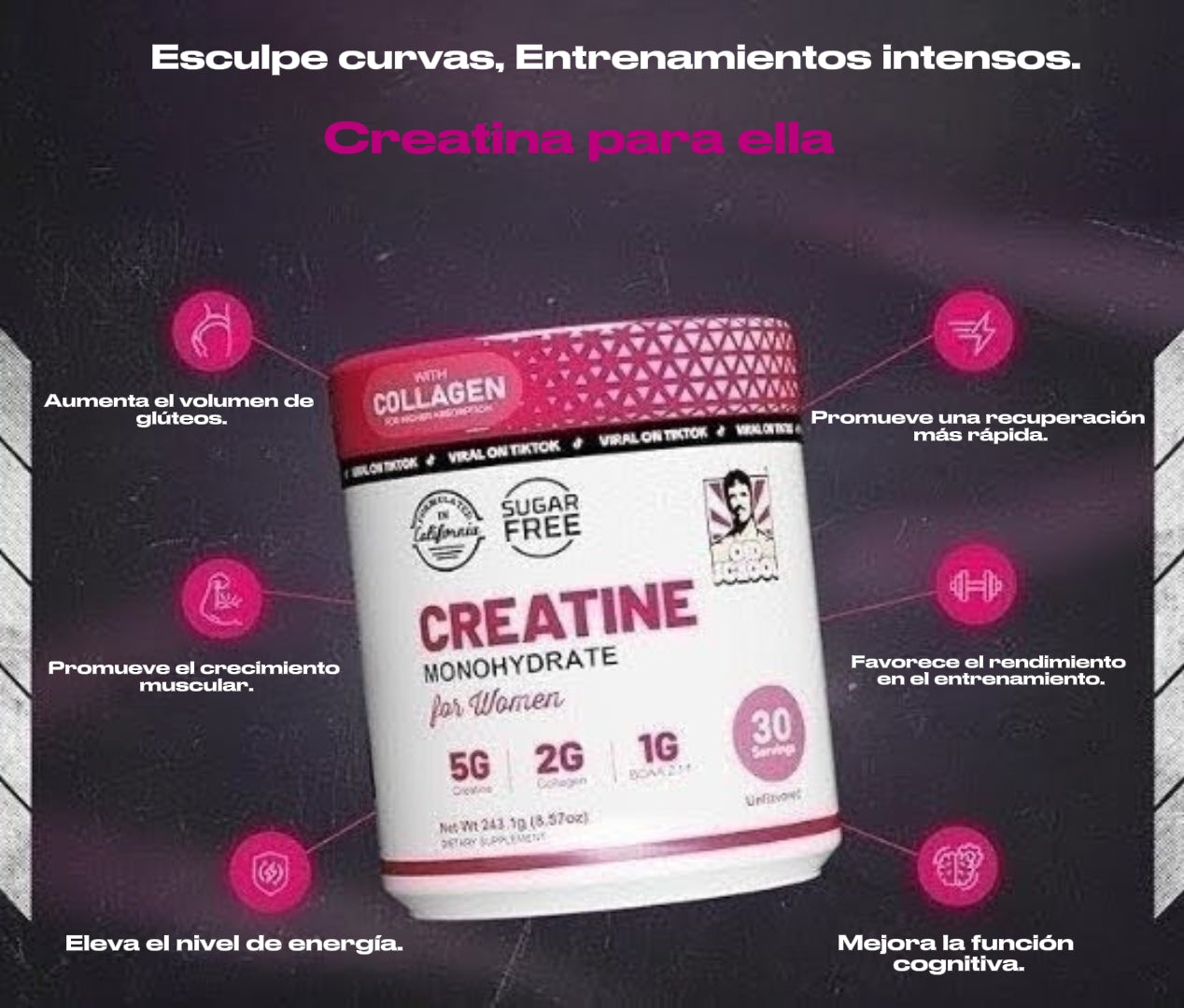Old School Labs Creatina Mujeres | Glúteos tonificados 🍑